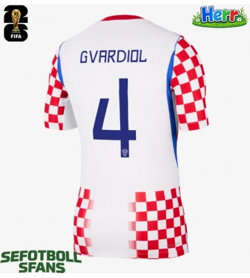 Kroatien Josko Gvardiol #4 Hemmatröja VM 2026 Kortärmad